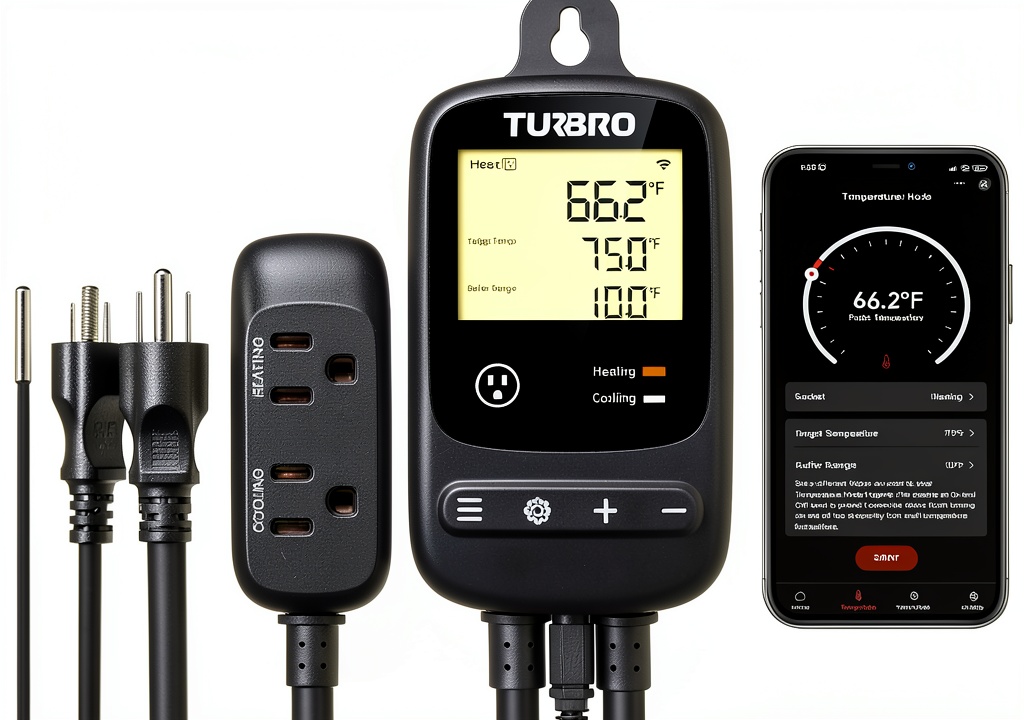Installing TURBRO Smart Temperature Controller WiFi Programmable Timer on a wooden desk