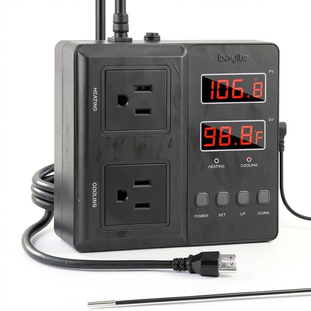 BTC211 temperature controller mounted in an industrial panel