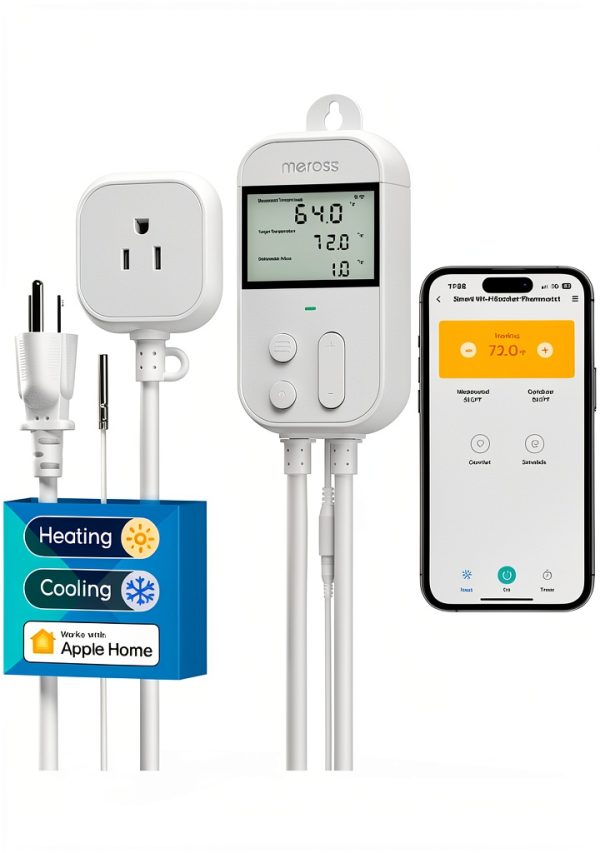 Meross Smart Temperature Controller Wi-Fi Heating Cooling-0