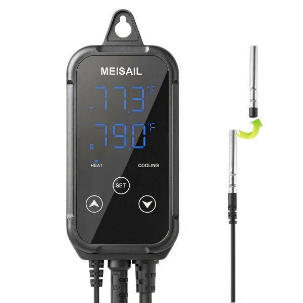 MEISAIL Temperature Controller Waterproof Sensor Blue Screen-1