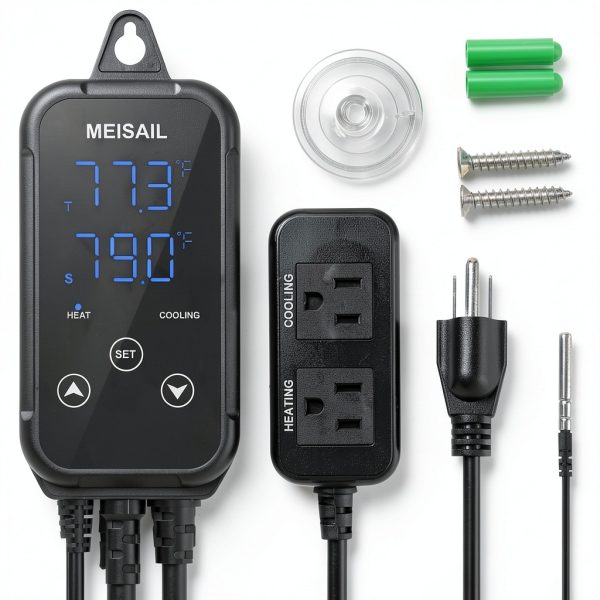 MEISAIL Temperature Controller Waterproof Sensor Blue Screen-0