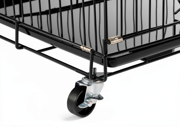 Yaheetech 49'' Collapsible Cat Cage 4-Tier Metal Cat Kennel Ferret Enclosure Chinchilla Cage with Rotating Casters/Ramp/Ladders/Hammock for Indoor Kitten-6