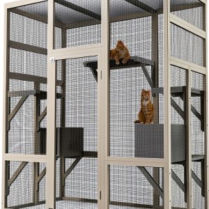 Large Catio Outdoor Cat Enclosure GarveeLife Patio Waterproof Roof-0