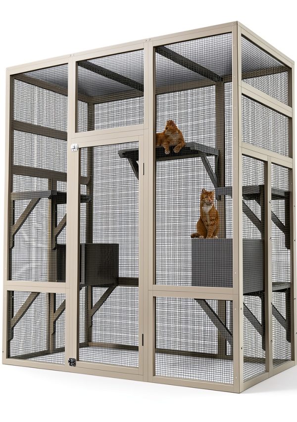 Large Catio Outdoor Cat Enclosure GarveeLife Patio Waterproof Roof-0