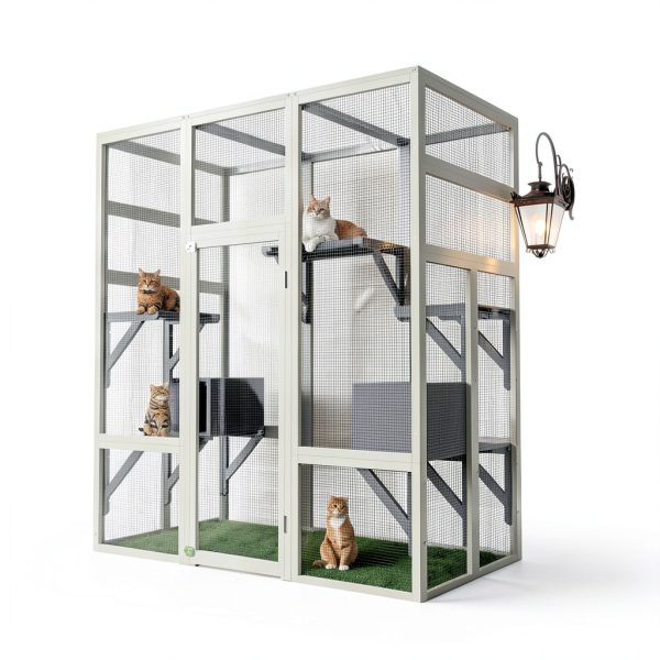 Large Catio Outdoor Cat Enclosure GarveeLife Patio Waterproof Roof-6