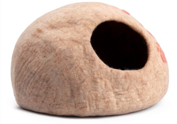 Woolygon Merino Wool Cat Cave Bed - Foldable Eco Felt Enclosure-4