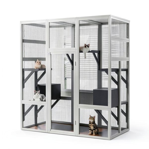 Large Catio Outdoor Cat Enclosure GarveeLife Patio Waterproof Roof-2
