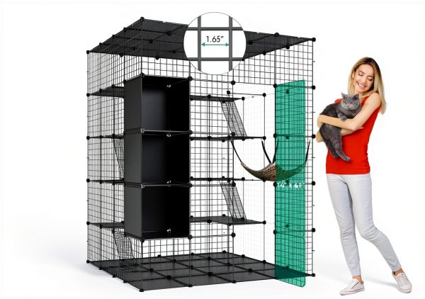 Cat Cage Large YITAHOME with Storage Cube, 5‑Tier Metal Playpen-2