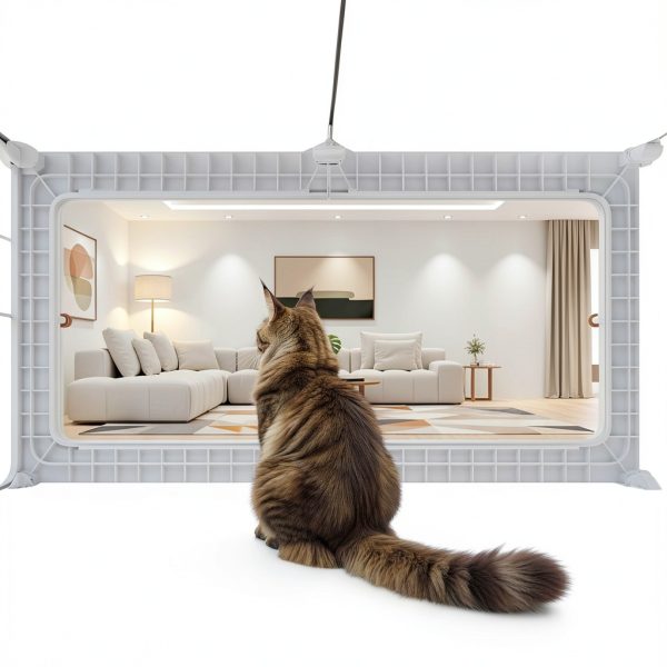 SNAAT Cat Cage Enclosure with Clear Sliding Door and Litter Box-7