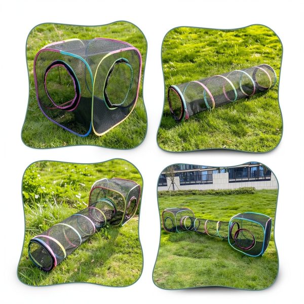 Outdoor Cat Enclosure Tunnel with Carry Bag – Unicorn Catcher 2‑Cube-3