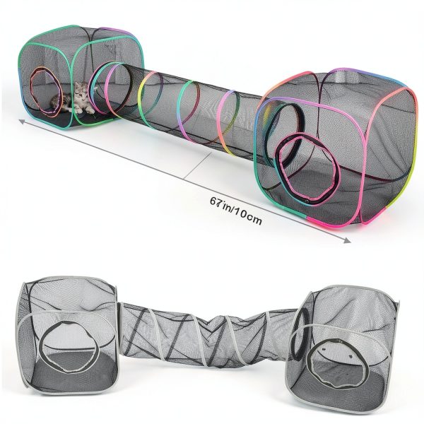 Outdoor Cat Enclosure Tunnel with Carry Bag – Unicorn Catcher 2‑Cube-1