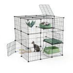 Oneluck 3-Tier Cat Cages Metal Wire 35.4"-0