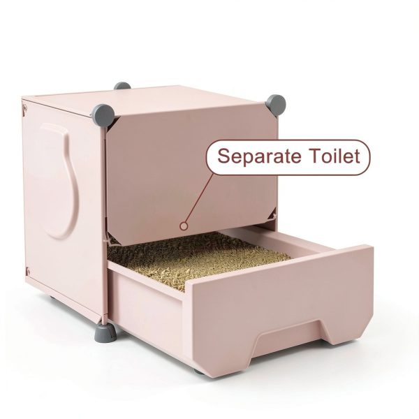 Cat Cage with Litter Box by Oneluck 4-Tier DIY Enclosure for 1-2 Cats-1