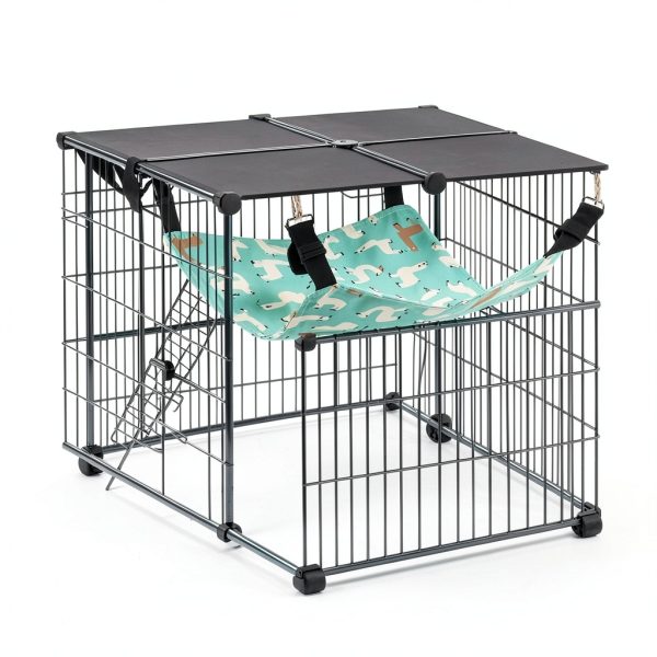 Cat Cage 4 Tier DIY Catio by Koreiman Outdoor Enclosure with Hammock-2