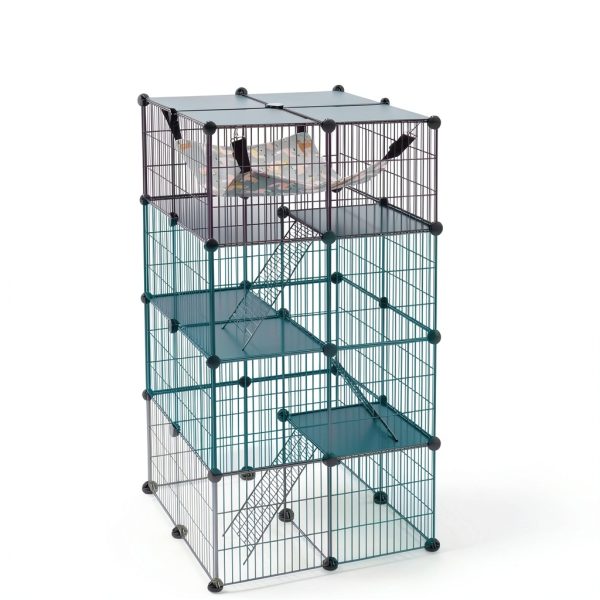 Cat Cage 4 Tier DIY Catio by Koreiman Outdoor Enclosure with Hammock-1