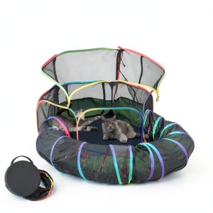 Outdoor Cat Enclosure PLITTPETTS Rainbow Playpen Foldable Tent-0